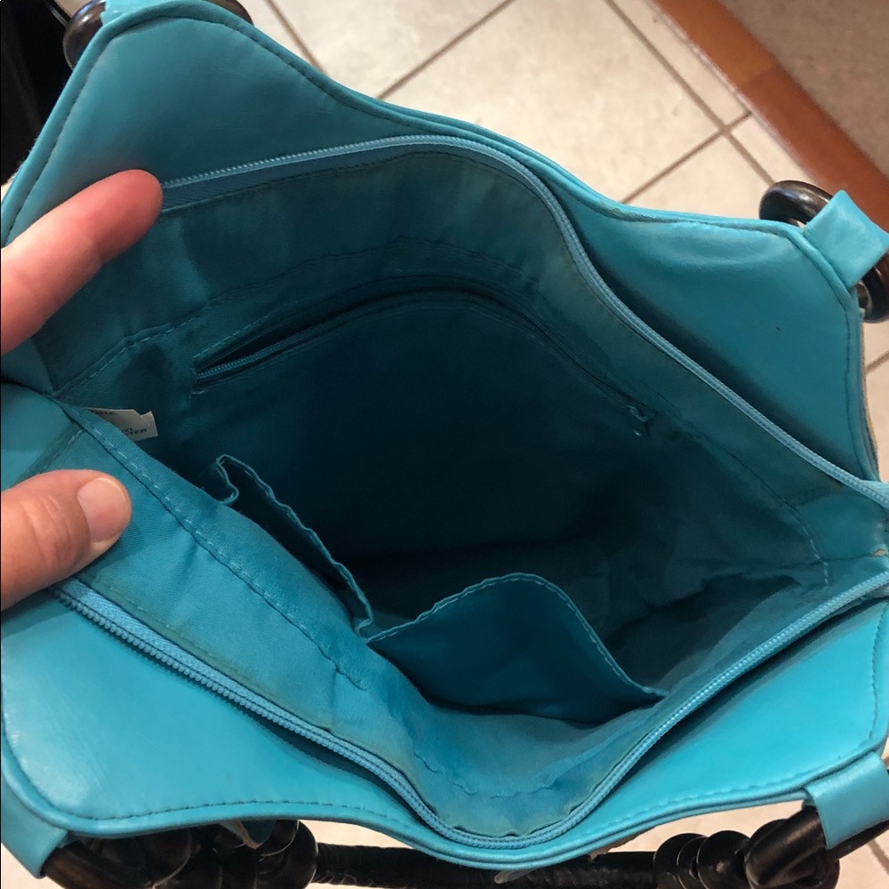 Blue Leather Women's Bag - Picture 6 of 10